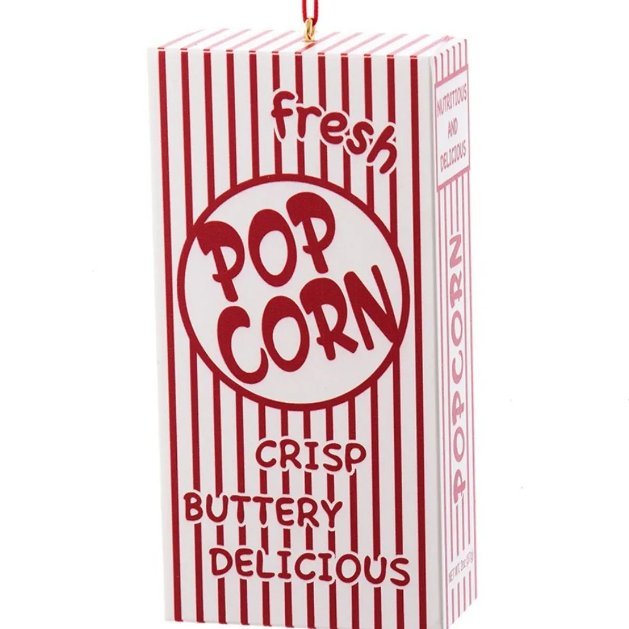 Red & White Popcorn Box Ornament<Kurt Adler Hot