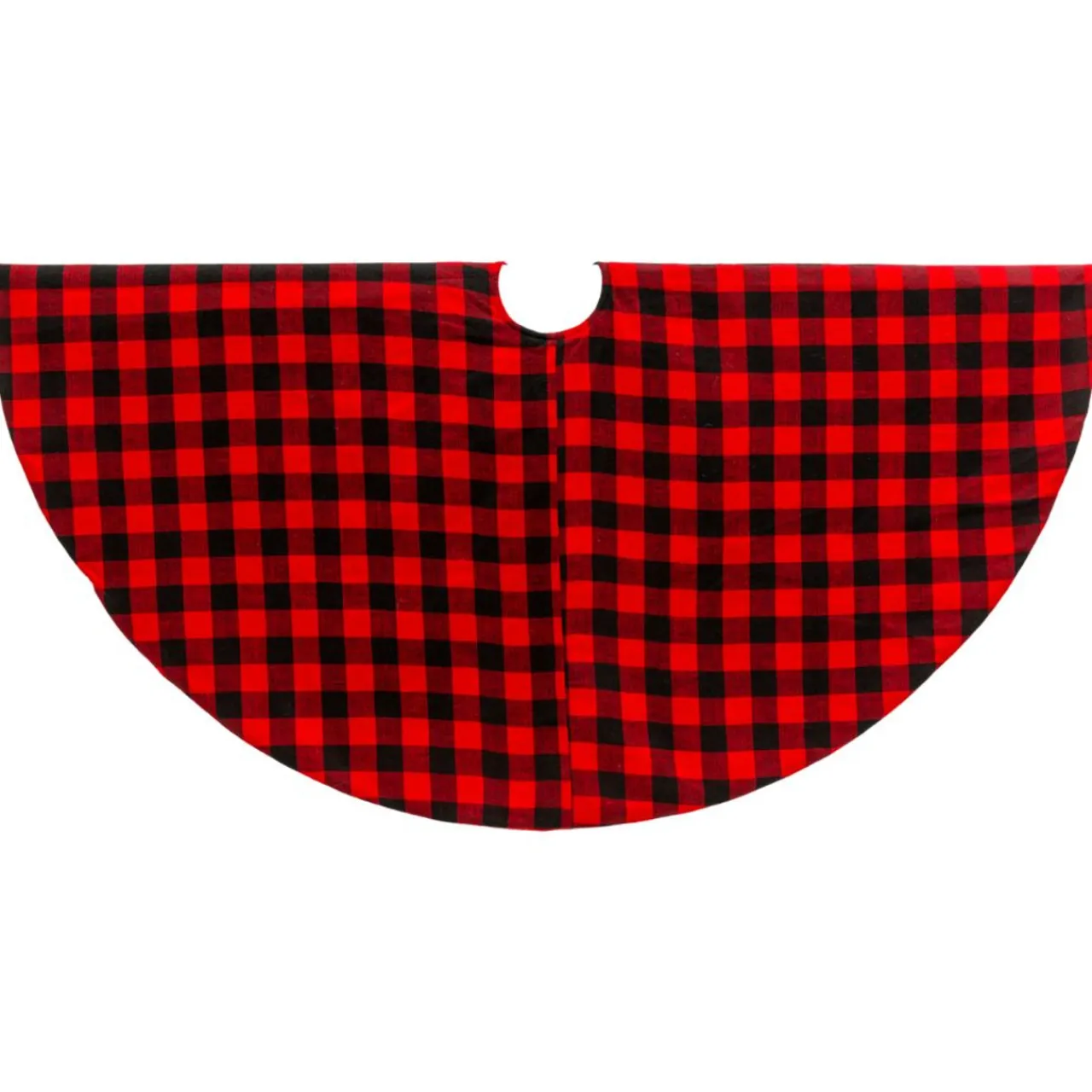 Red And Black Buffalo Plaid Tree Skirt - The Christmas Loft< Fashion