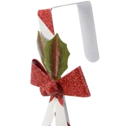 Red And White Wreath Hanger - The Christmas Loft< New