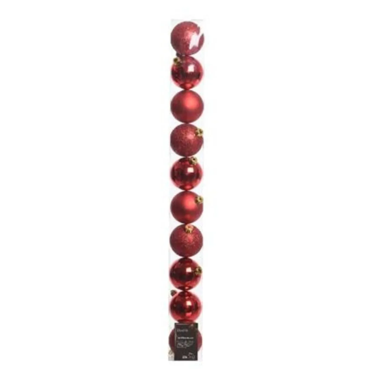 Red Glitter Mix Shatterproof Ornaments In Tube< Best