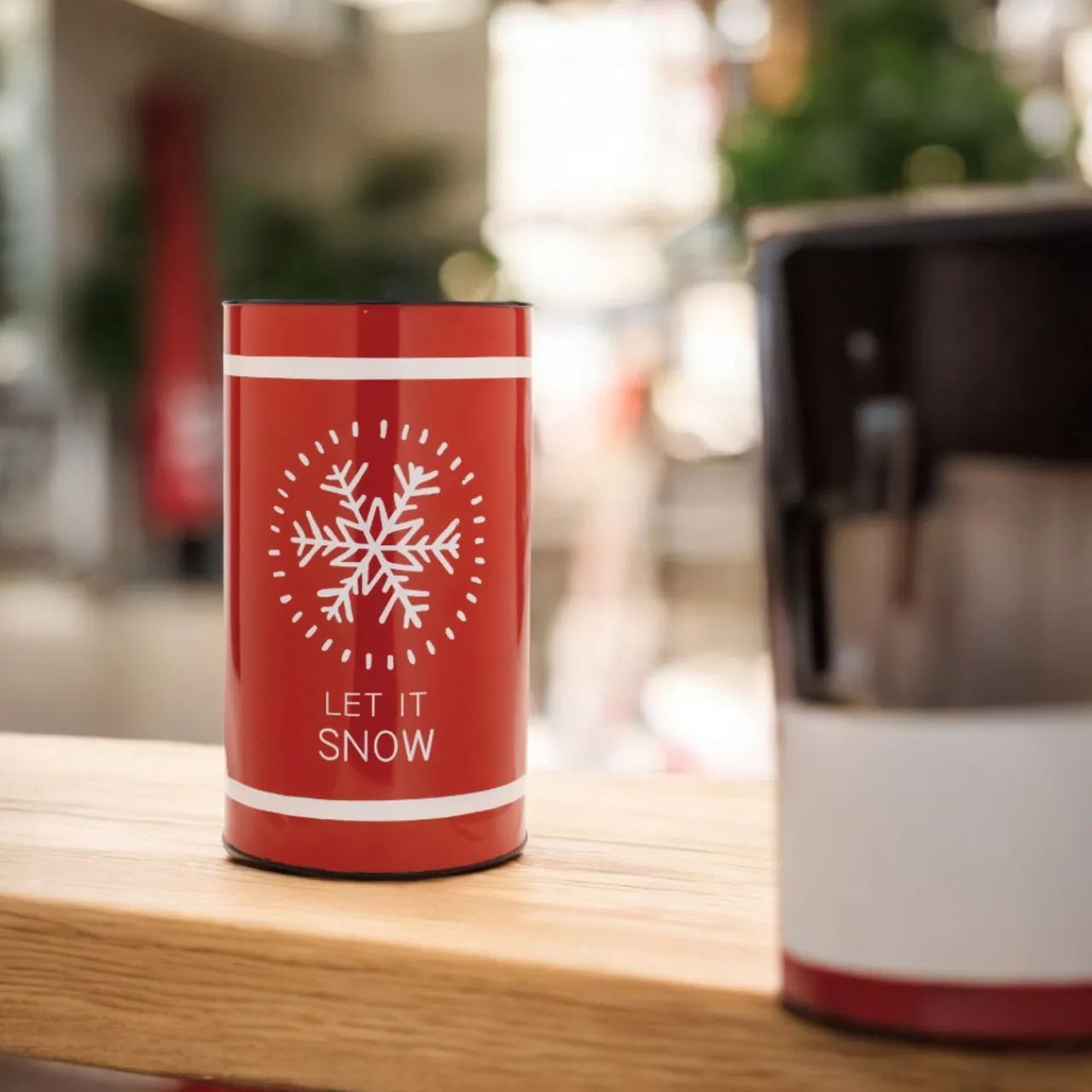 Red Let It Snow Holiday Container< Hot