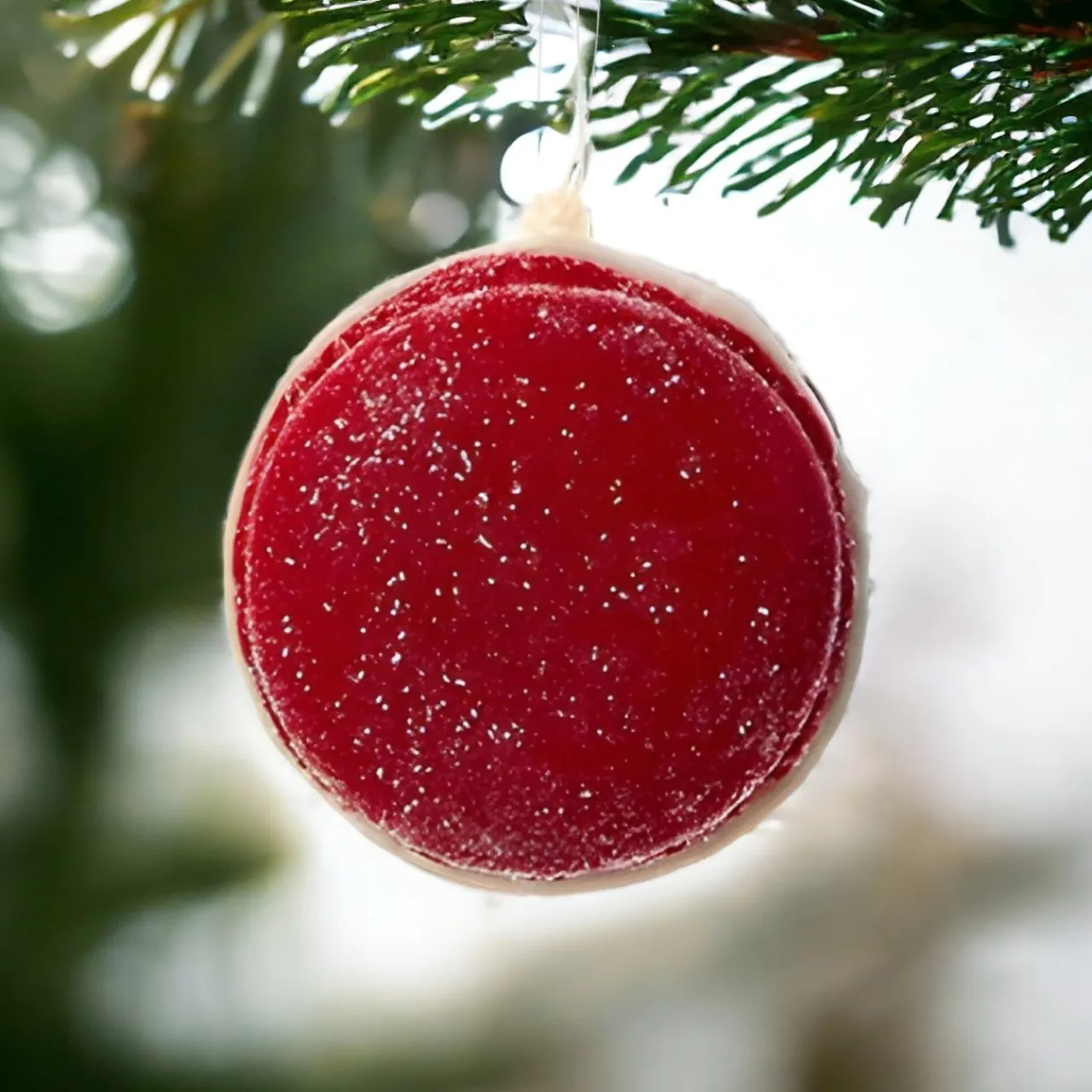 Red Mini Macaroon Ornament<Kurt Adler Best