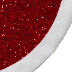Red Sequined Tree Skirt<Kurt Adler Best