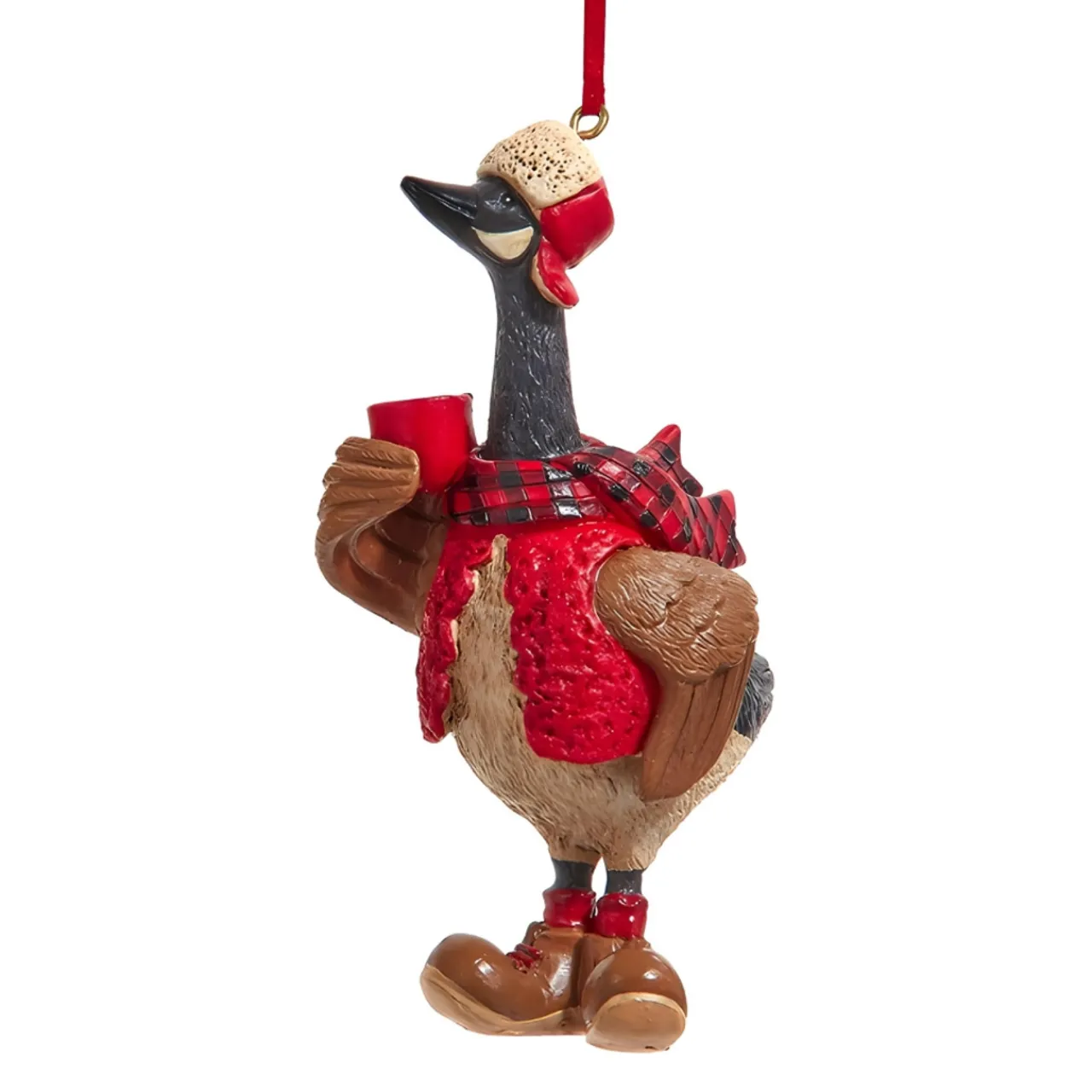 Resin Goose With Mug Ornament<Kurt Adler Online