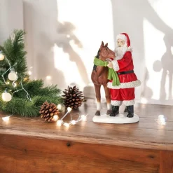 Resin Santa with Horse Figurine< Clearance