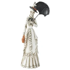 Resin Skeleton Lady With Parasol Figurine< Hot
