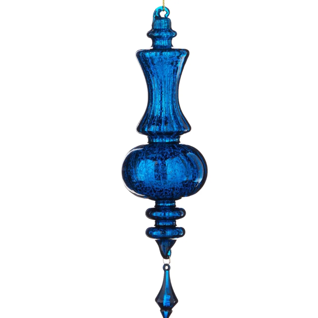 Royal Blue Glass Finial Ornament< Hot