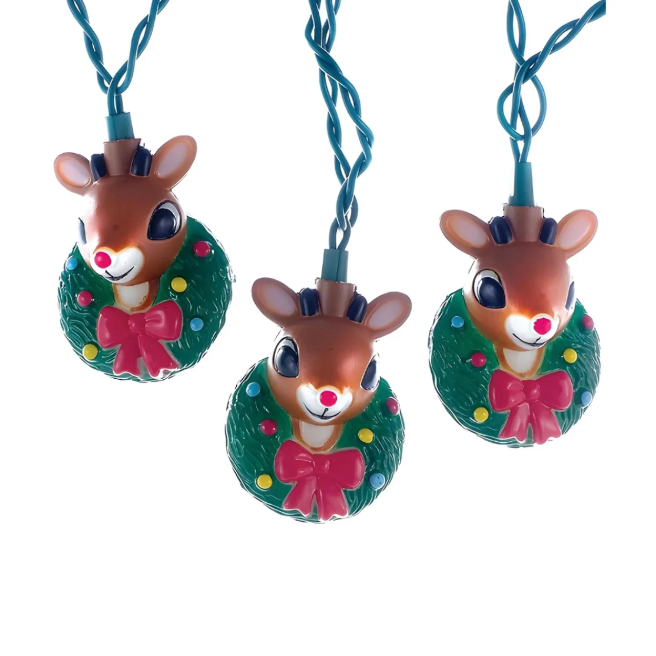 Rudolph In Wreath Light Set<Kurt Adler Best