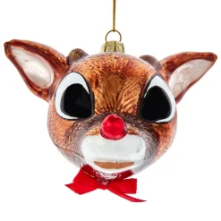 Rudolph The Red Nose Reindeer Head Ornament<Kurt Adler Discount