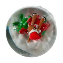 Rudolph The Red Nose Reindeer In Present Water Globe<Kurt Adler Online