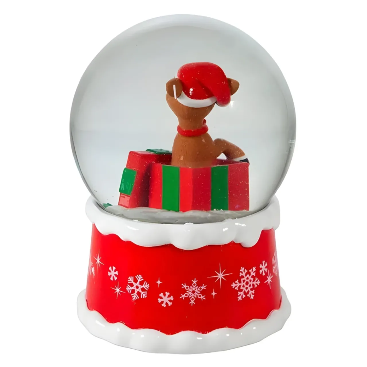 Rudolph The Red Nose Reindeer In Present Water Globe<Kurt Adler Online
