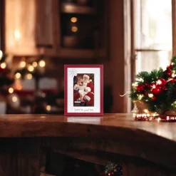 Santa and Me Christmas 4x6 Rustic Frame< Best