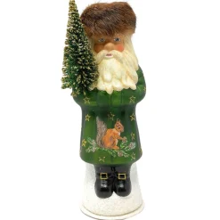Santa in Fur Hat Candy Container< New