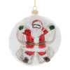 Santa Making Snow Angel Ball Ornament< Best
