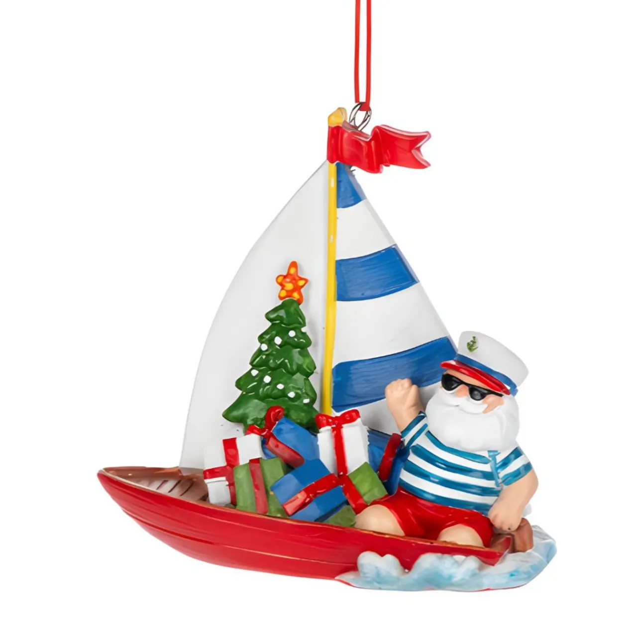 Santa Sailing Ornament< Discount