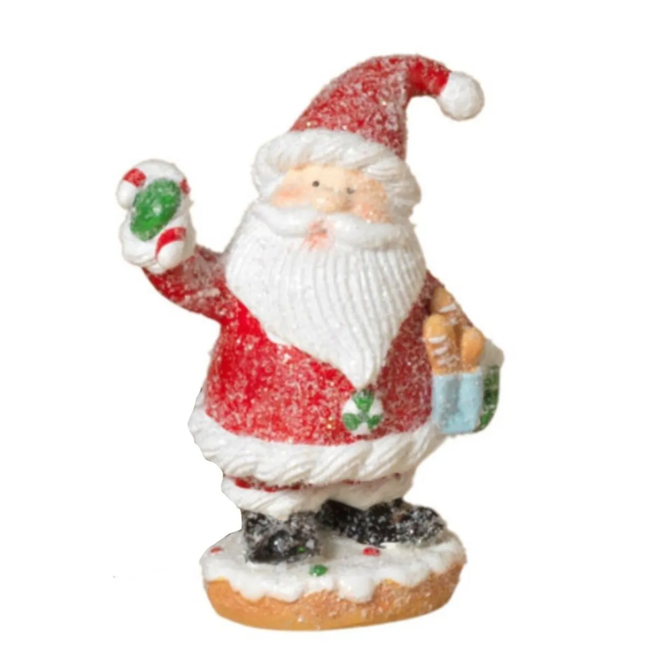 Santa w/Candy Cane Figurine< Outlet