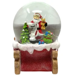 Santa with List And Sleigh Base Globe< Discount