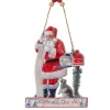 Santa with Raccoon Metal Ornament< Online