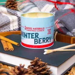 Santas Natural Winter Berry Candle 9oz Tin< Online