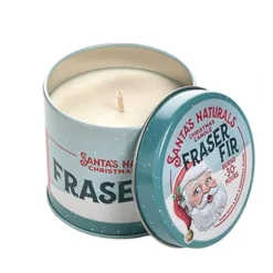 Santas Naturals Fraser Fir Candle 9oz Tin< New