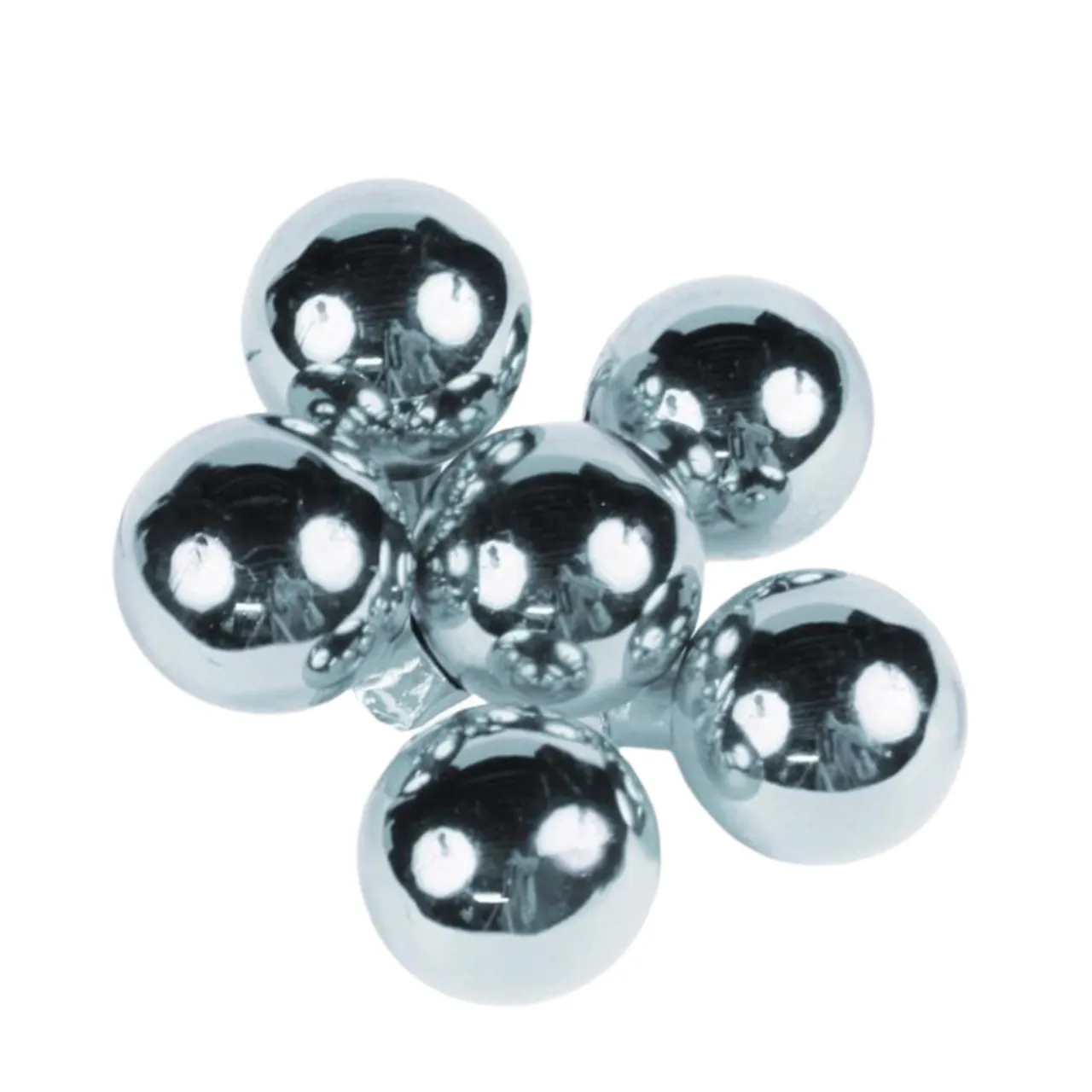 Shiny Silver Cluster Balls Ornament< Hot