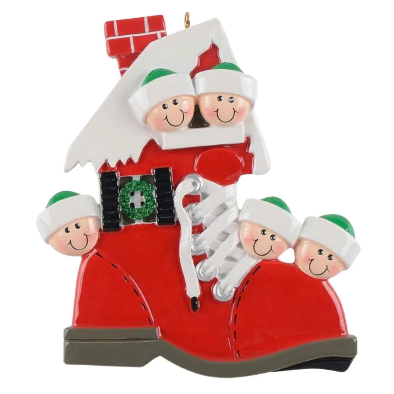 Shoe Family of 5 Personalized Ornament< Hot