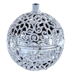 Silver Ball Chirping Bird Sound Ornament<Kurt Adler Clearance