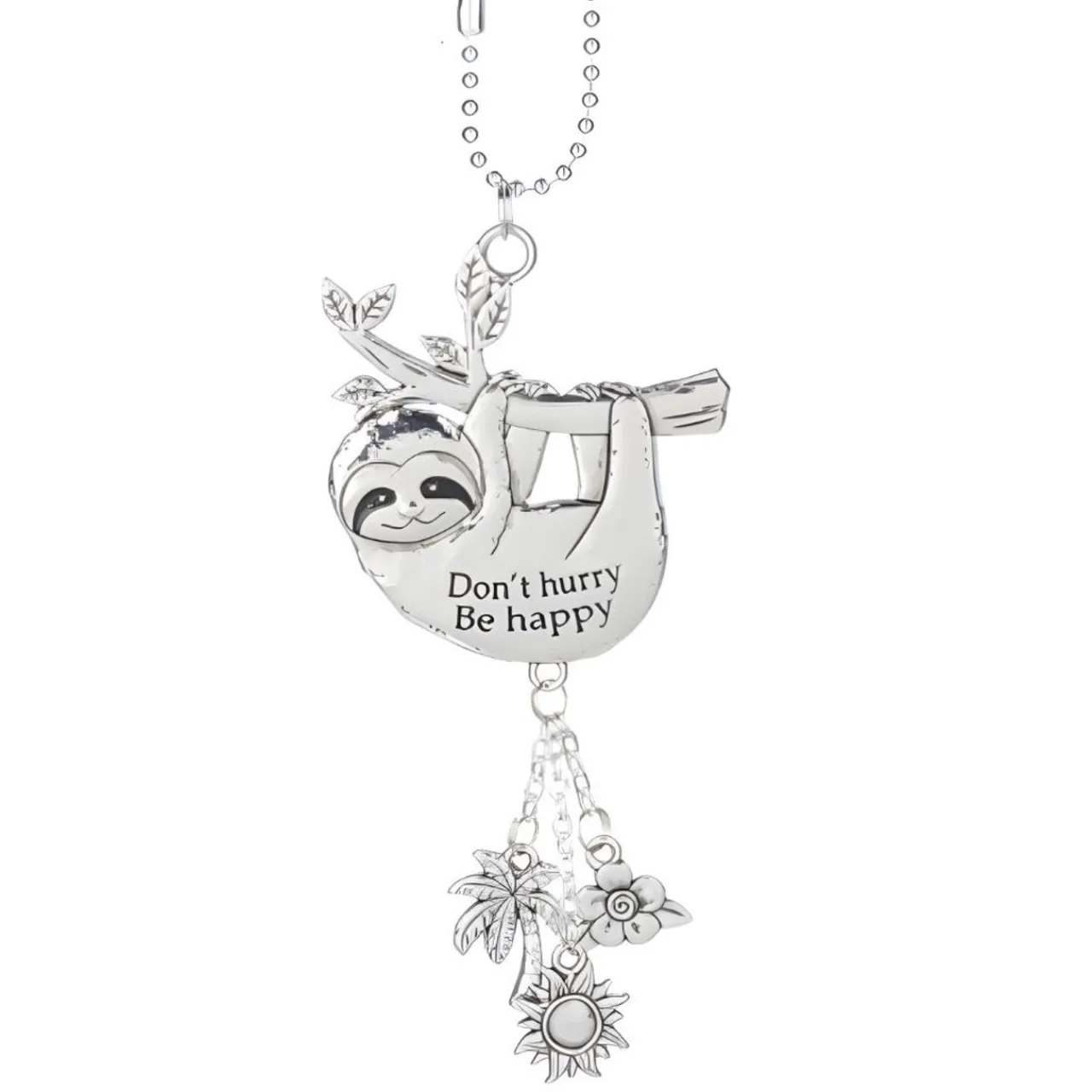 Silver Car Charm - Dont Hurry, Be Happy< Online