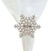 Silver Snowflake Napkin Ring | The Christmas Loft< Sale