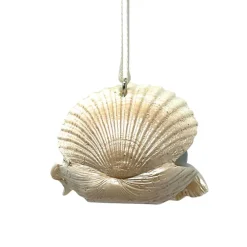 Sleepy Mermaid in Clam Shell Ornament< Fashion