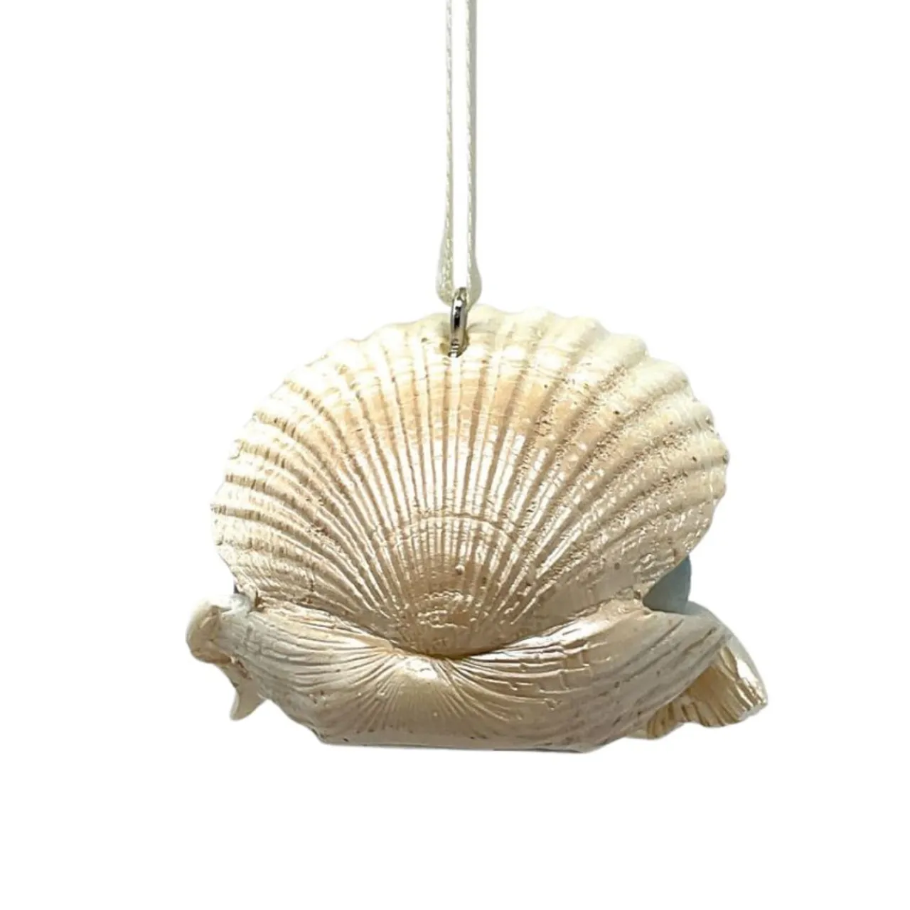 Sleepy Mermaid in Clam Shell Ornament< Fashion