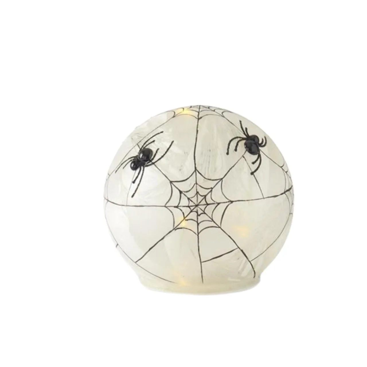 Small Frosted Glass LED Spider Web Globe with Timer< Hot