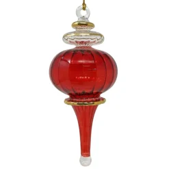 Small Red Classy Sphere Glass Ornament<Egyptian Museum Hot