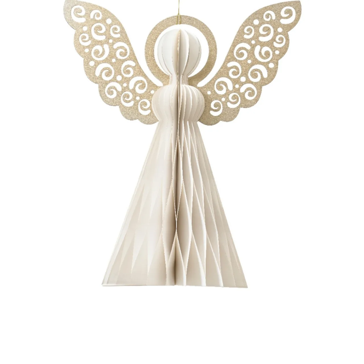 Small White Paper Angel Ornament< New