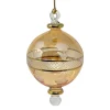 Small Yellow Floral Etched Ball Ornament<Egyptian Museum Discount