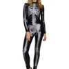 Smiffy's 51" Black and White Fever Miss Whiplash Skeleton Women Adult Halloween< Best