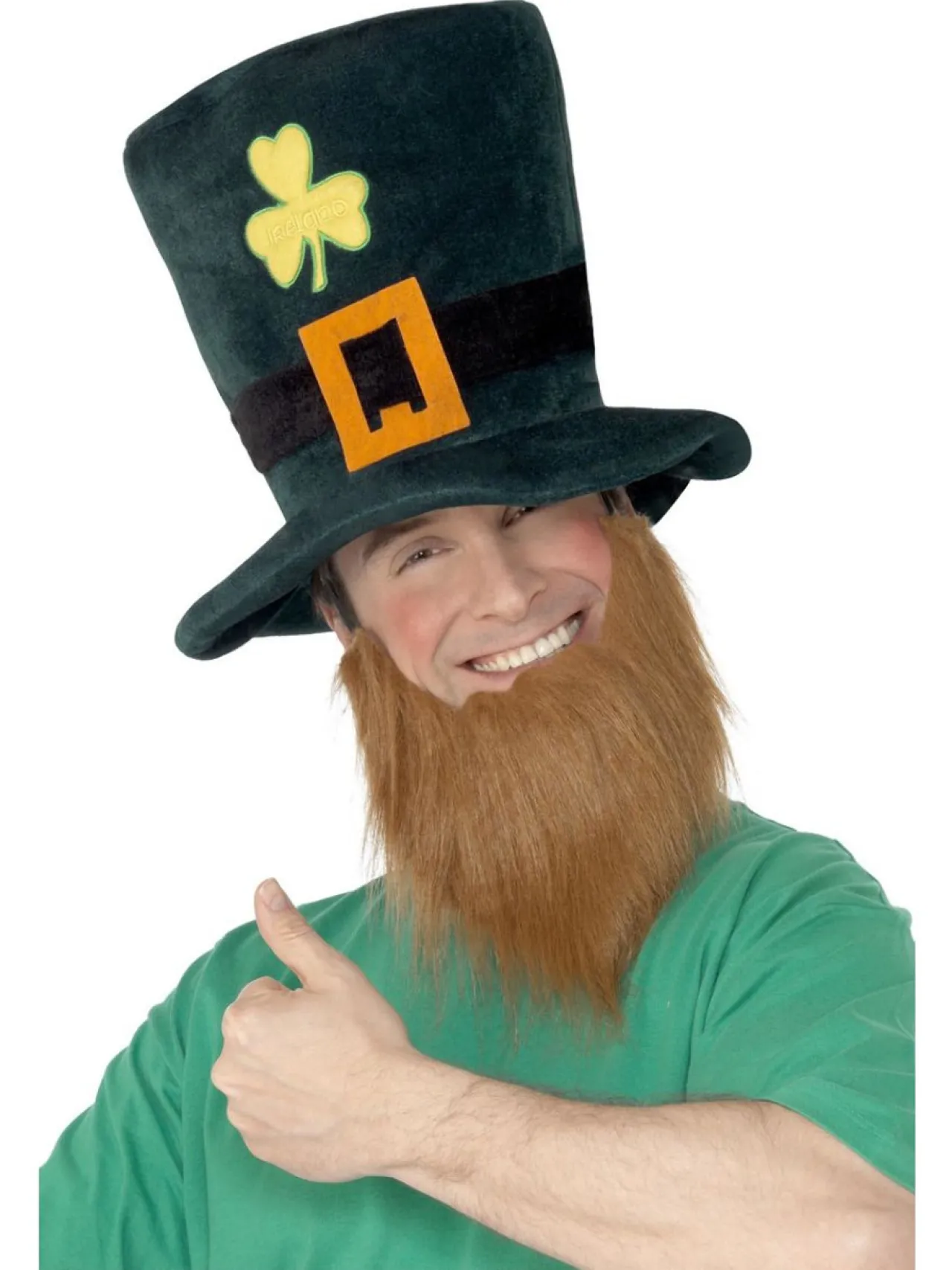 Smiffy's 38" Green and Yellow Leprechaun Unisex Adult Halloween Hat Costume Acce< New