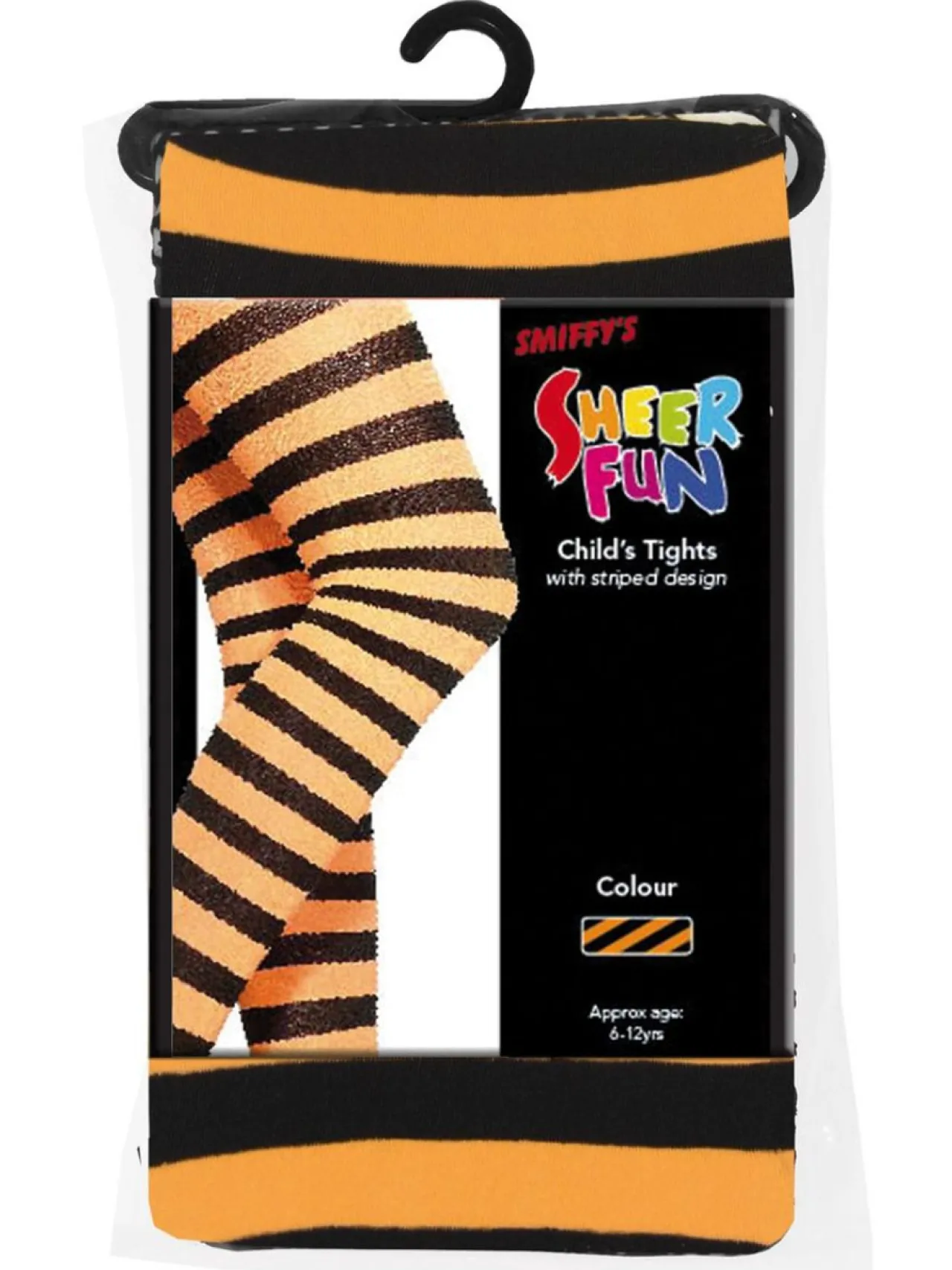 Smiffys Tights, Orange & Black< New