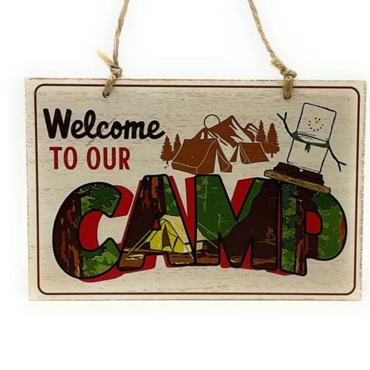Smores Postcard Welcome to Camp Ornament< Clearance