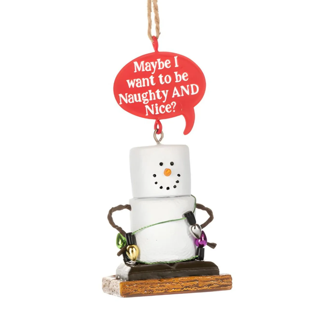 Smores Pun Naughty & Nice Ornament< Best