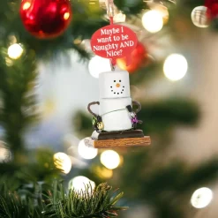 Smores Pun Naughty & Nice Ornament< Best