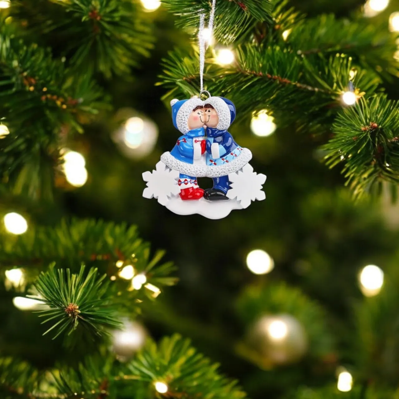 Snow Kisses Personalized Ornament< Discount