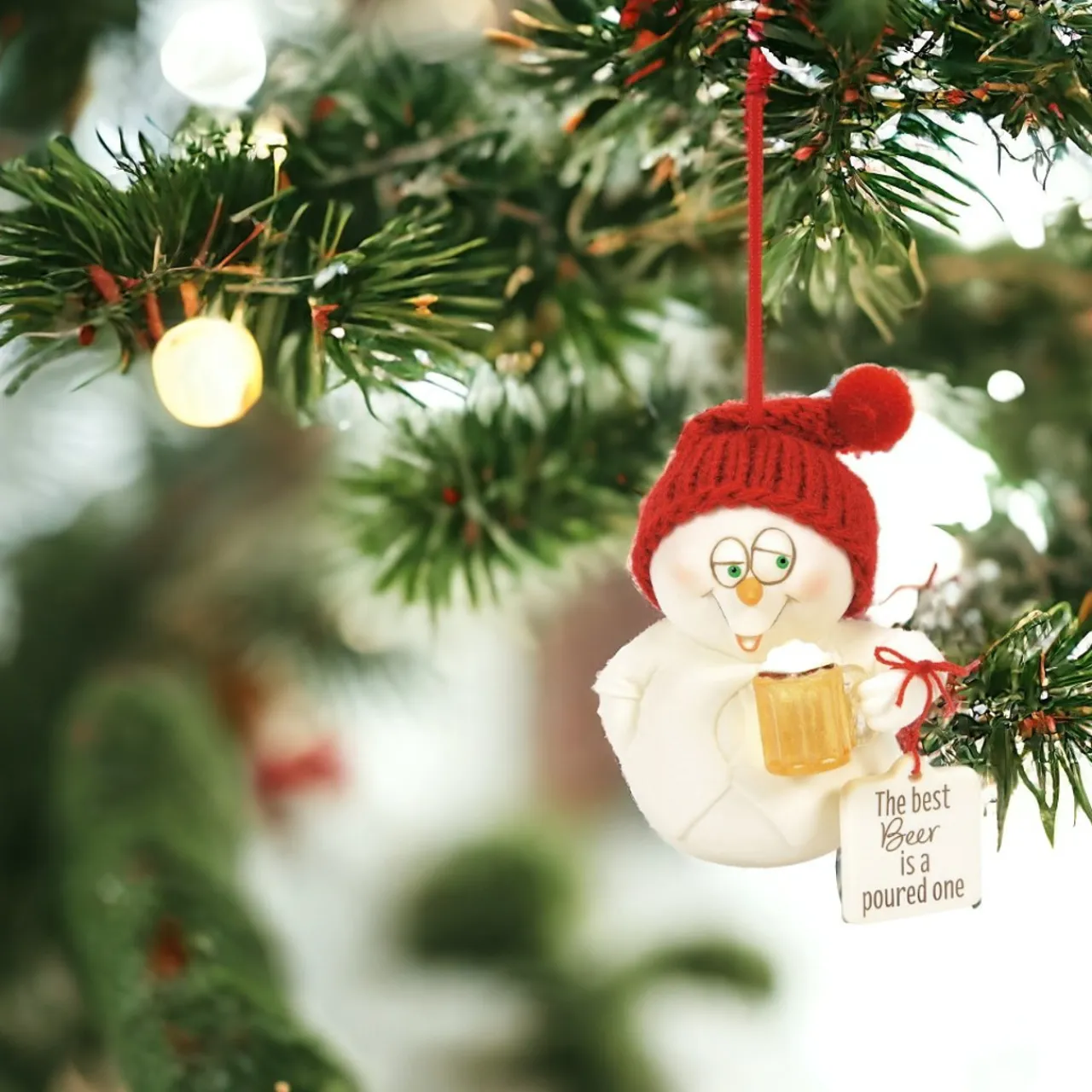 Snowpinions Best Beer Is A Poured One Snowman Ornament<Department 56 Outlet