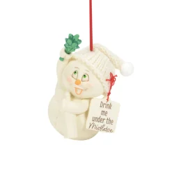 Snowpinions Drink Me Under The Mistletoe Snowman Ornament<Department 56 Online
