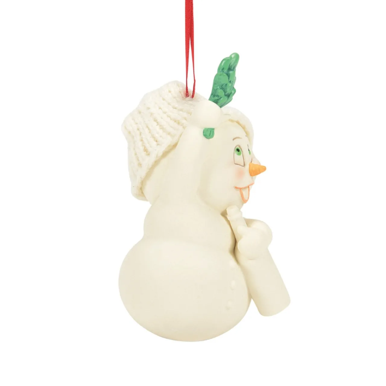 Snowpinions Drink Me Under The Mistletoe Snowman Ornament<Department 56 Online