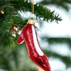 Sparkling Ruby Red Slipper Christmas Ornament<Cody Foster & Co. New