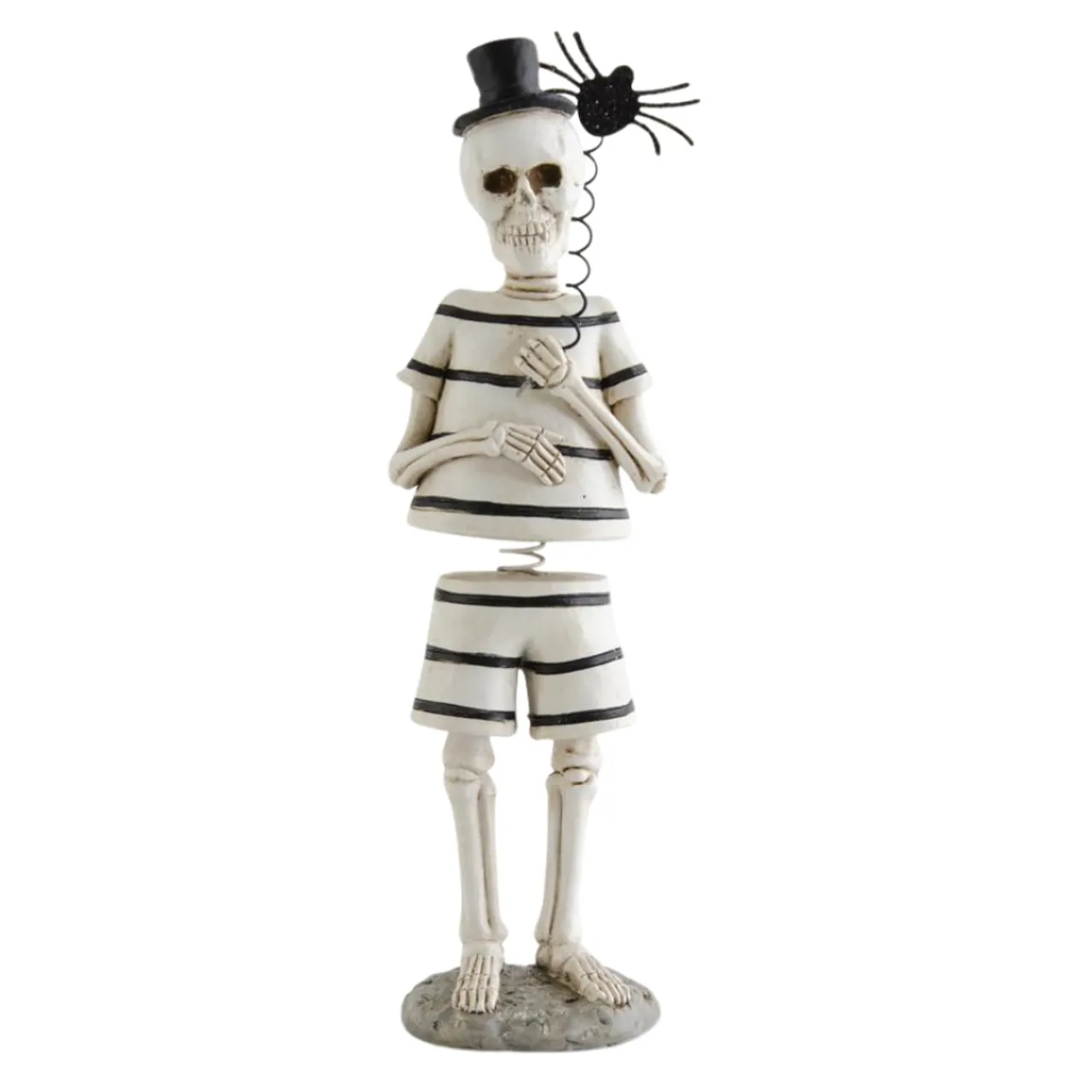 Standing Skeleton Man With Glittered Spider Bobble Head< Online