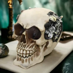 Steampunk Skull Figurine< Best