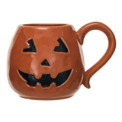 Stoneware Jack-O-Lantern Mug< Outlet