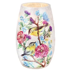 – Small Blooming Nature with 2 Birds Illuminated Lighted Vase<Stony Creek Online